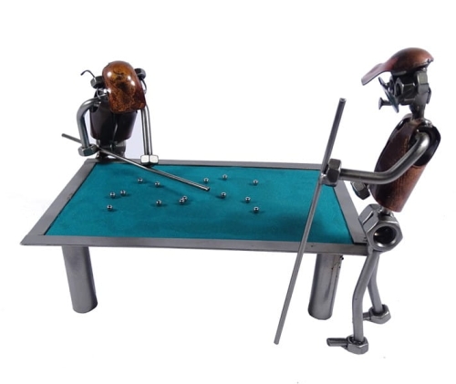 Metalowa figurka Bilard