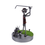 Metalowa figurka Golfista z zamachem