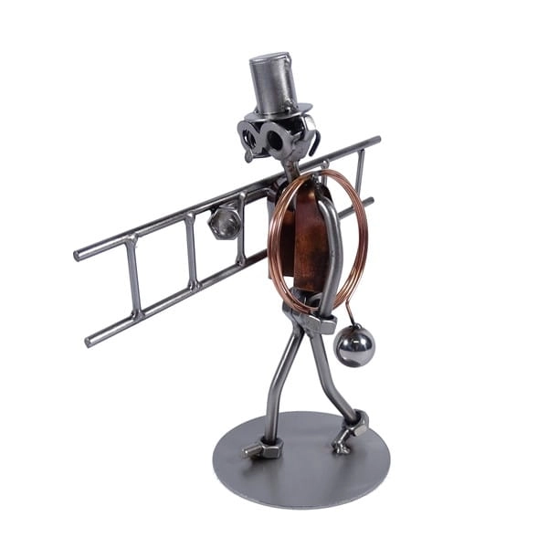 Metalowa figurka Kominiarz
