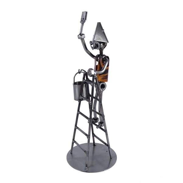 Metalowa figurka Malarz