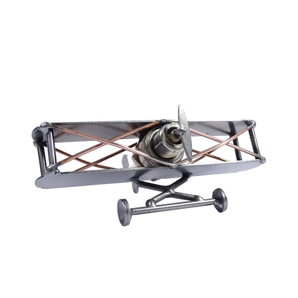 Metalowy model Mały samolot dwupłatowiec