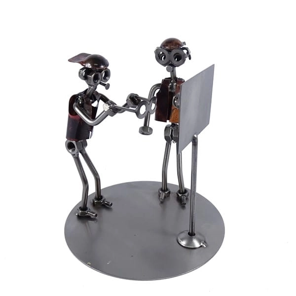 Metalowa figurka Okulista