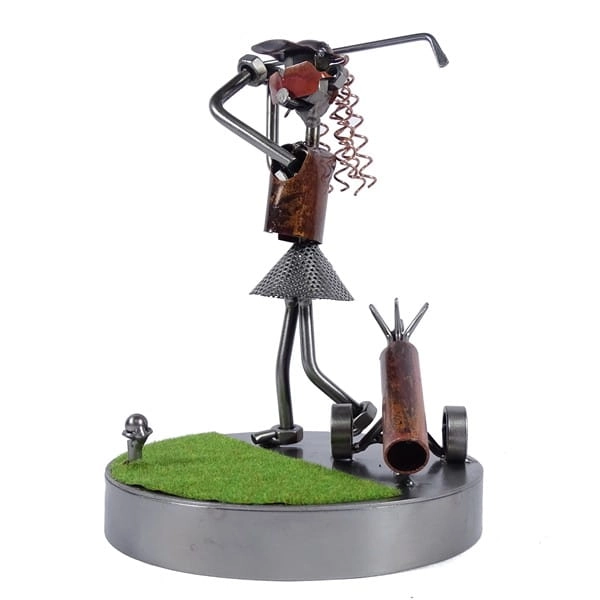 Metalowa figurka Golfistka.