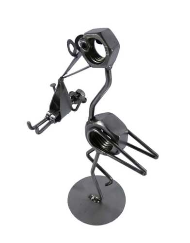 Metalowa figurka Bocian