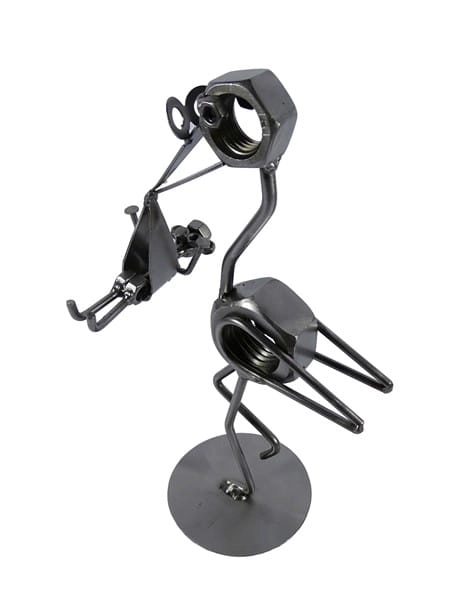 Metalowa figurka Bocian
