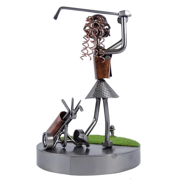 Metalowa figurka Golfistka.