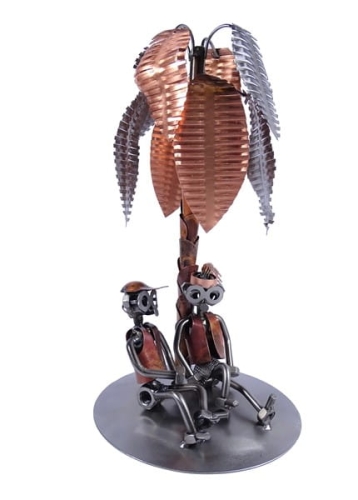 Metalowa figurka Wakacje pod palmą