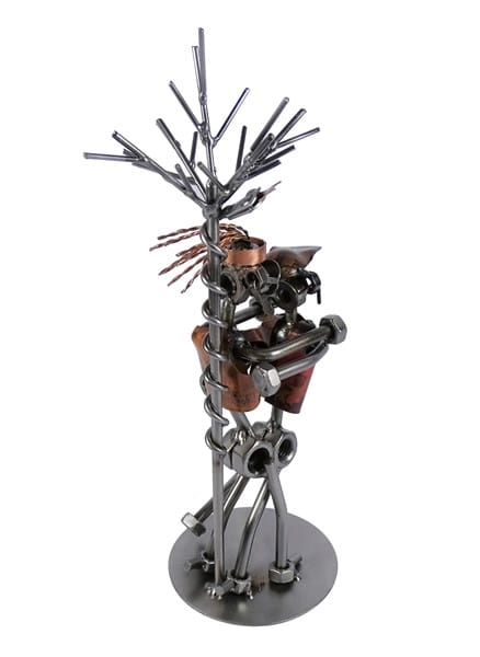 Metalowa figurka Adam i Ewa.