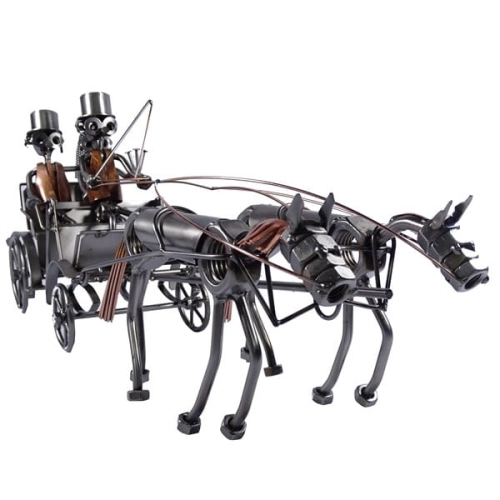 Metalowa figurka Powóz z nowożeńcami