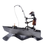 Metalowa figurka Wędkarz na łódce