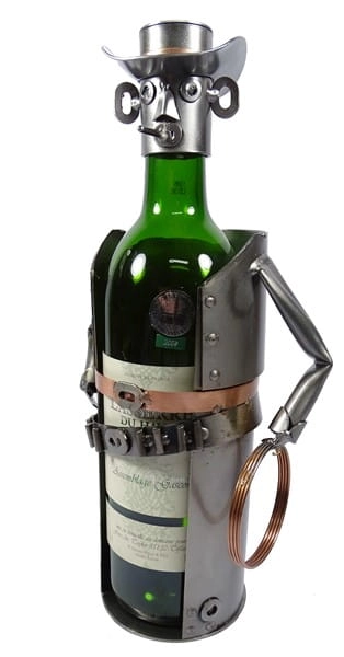Stojak na wino Cowboy z lasso