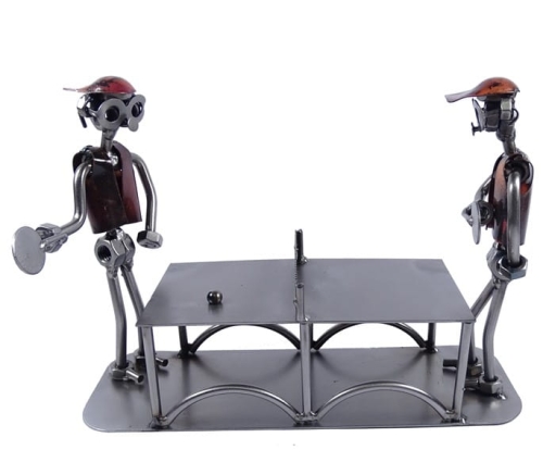 Metalowa figurka Ping pong, tenis stołowy