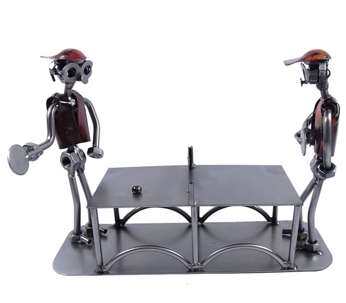 Metalowa figurka Ping pong, tenis stołowy