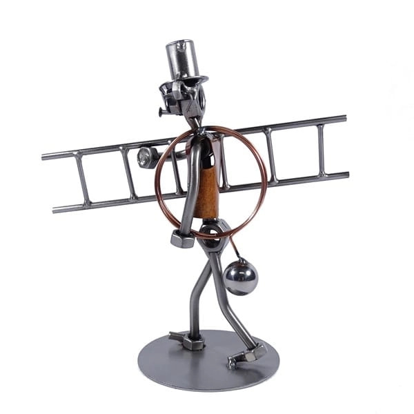 Metalowa figurka Kominiarz