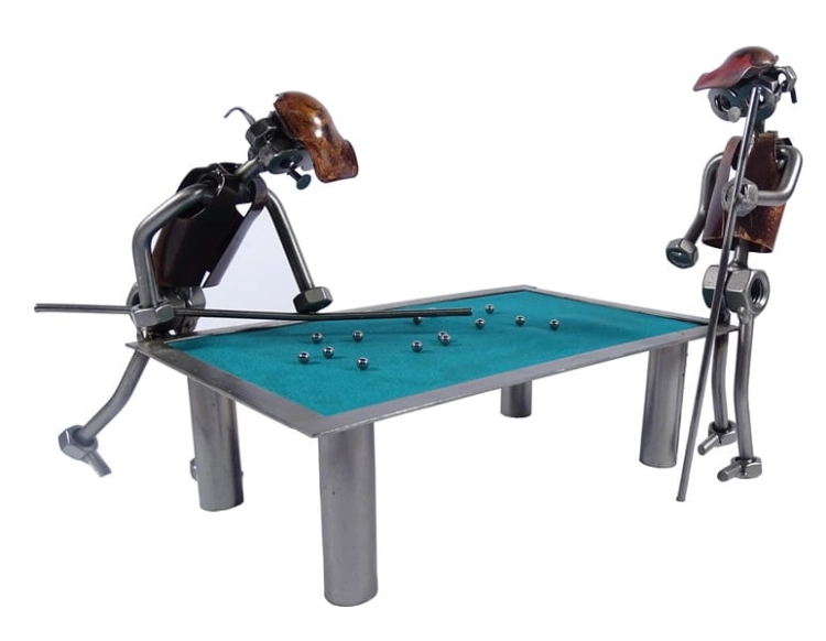 Metalowa figurka Bilard