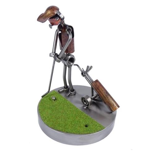 Metalowa figurka Golfista