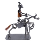 Metalowa figurka Jeździec z przeszkodą