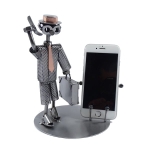Metalowa figurka-Stojak na telefon Biznesmen