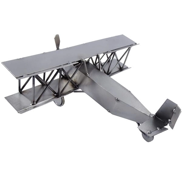 Metalowa figurka Dwupłatowiec