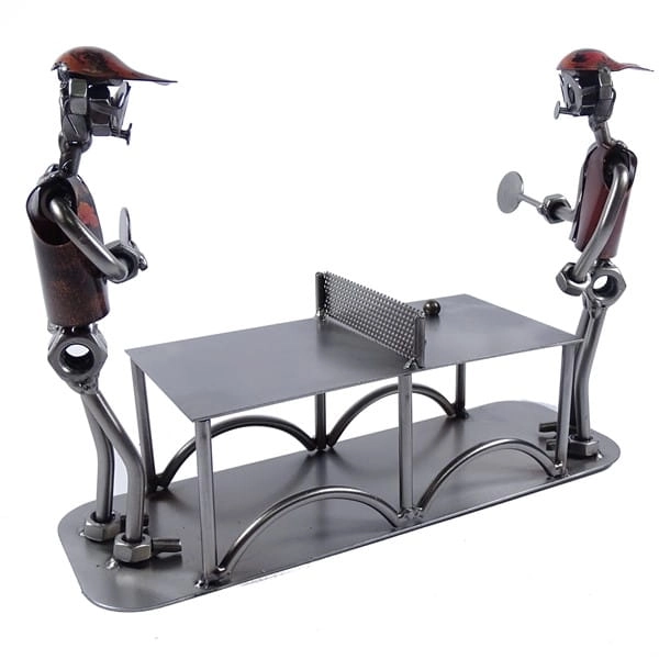 Metalowa figurka Ping pong, tenis stołowy