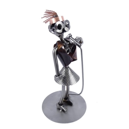 Metalowa figurka Śpiewaczka