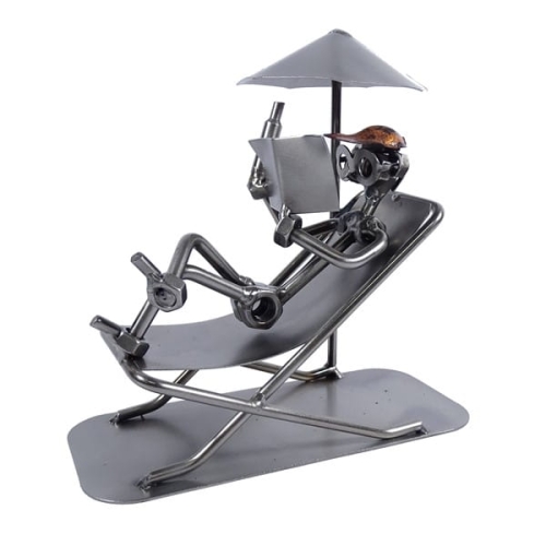 Metalowa figurka Relax na leżaku