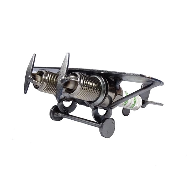 Metalowy model Mały samolot jednopłatowiec.