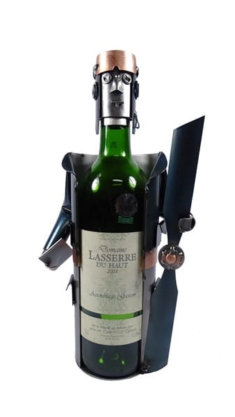 Metalowa figurka-Stojak na wino Pilot