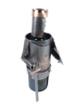 Metalowa figurka Stojak na wino- Rycerz