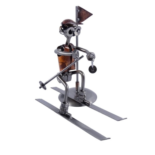 Metalowa figurka Narciarz slalom