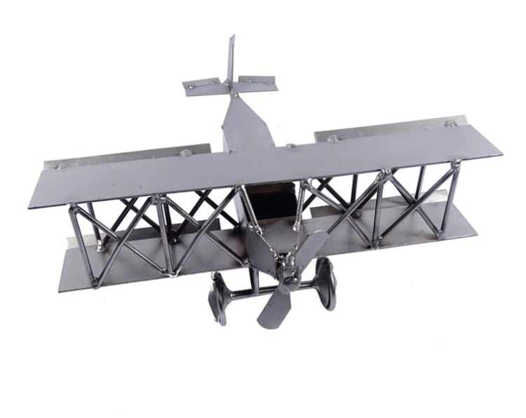 Metalowa figurka Dwupłatowiec