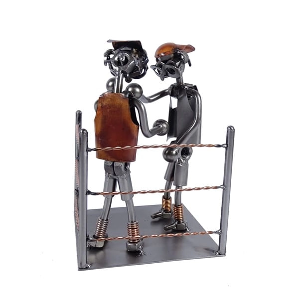 Metalowa figurka Ring bokserski