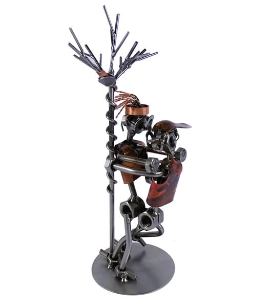 Metalowa figurka Adam i Ewa.