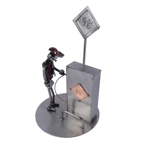 Metalowa figurka Stacja benzynowa