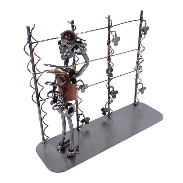 Metalowa figurka winobranie