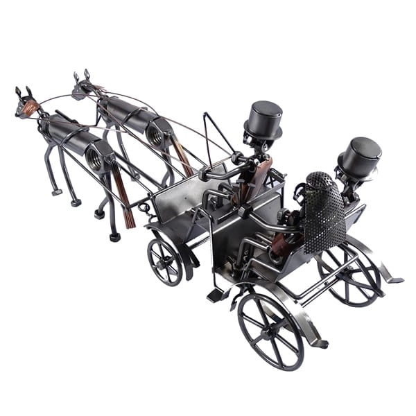 Metalowa figurka Powóz z nowożeńcami