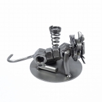 Metalowa figurka Lew siedzący.