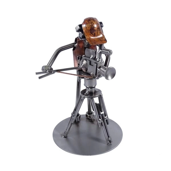 Metalowa figurka operator kamery
