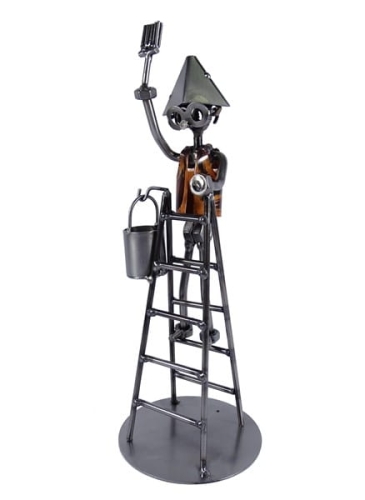 Metalowa figurka Malarz