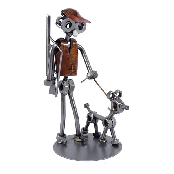 Metalowa figurka Myśliwy