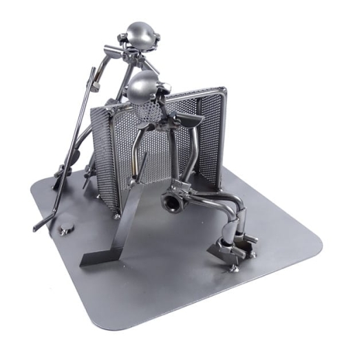 Metalowa figurka Hokej przy bramce.