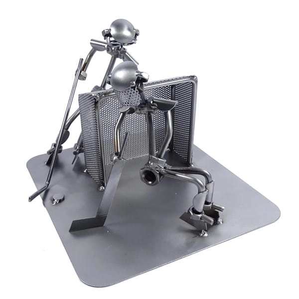 Metalowa figurka Hokej przy bramce.