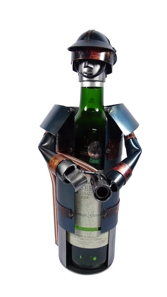 Metalowa figurka-Stojak Strażak.