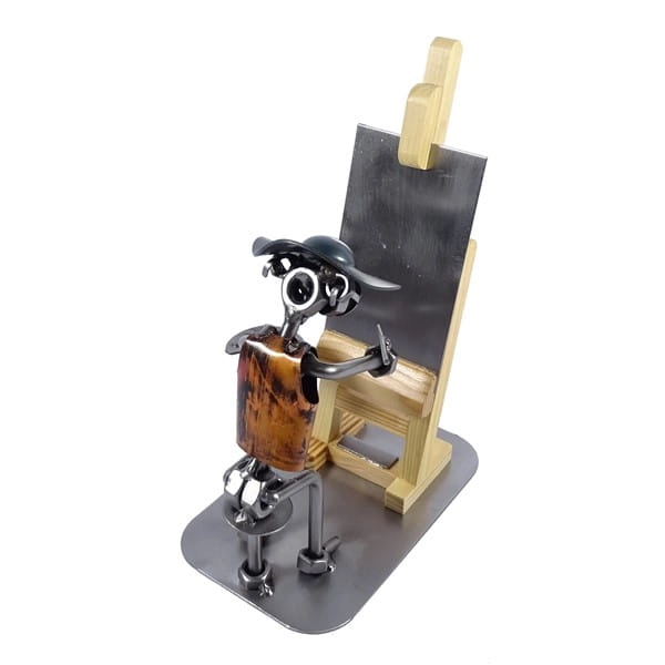 Metalowa figurka Malarz