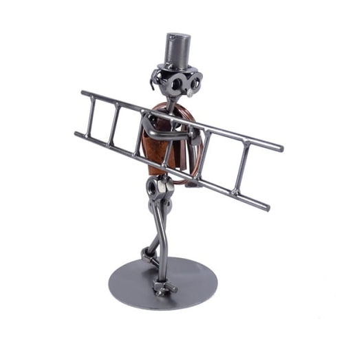 Metalowa figurka Kominiarz