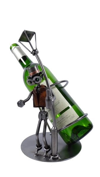 Stojak na wino przedstawiający Pijaka