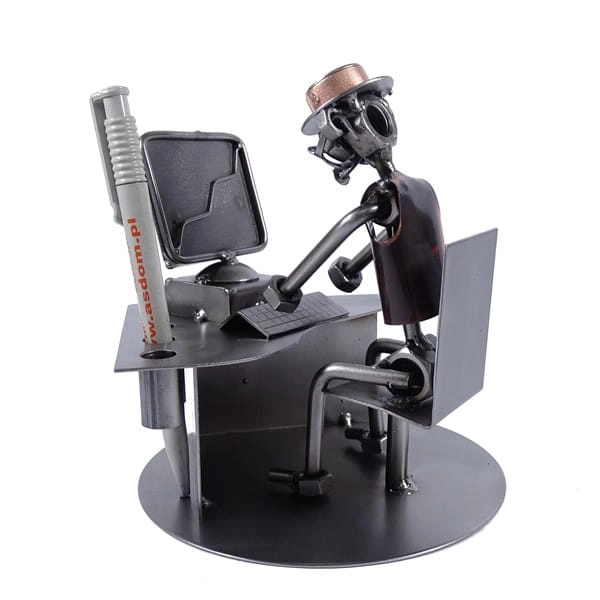 metalowa figurka Komputer