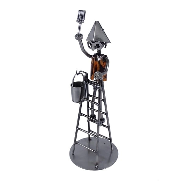 Metalowa figurka Malarz